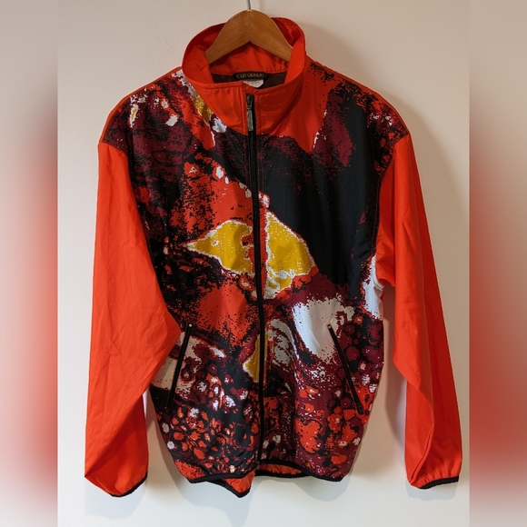 Louis Garneau Orange Abstract Windbreaker Cycling Jacket - Picture 5 of 5